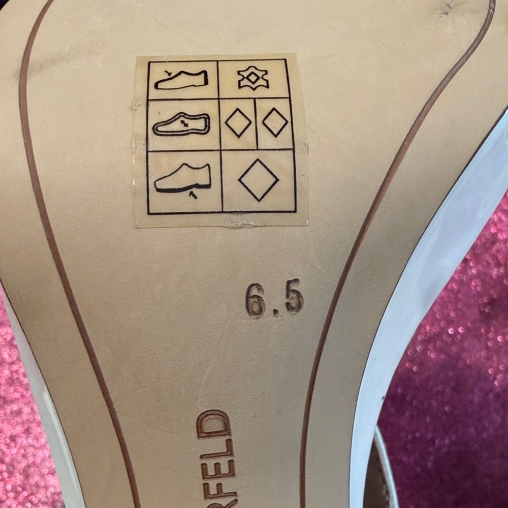 Karl Lagerfeld Elegant White Sandals - Picture 3 of 5